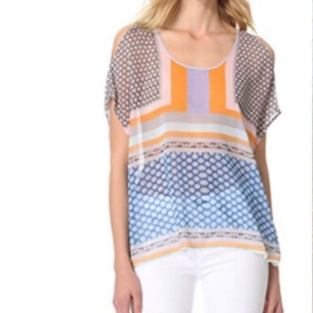 Clover Canyon | Chainmail Scarf Print Blouse